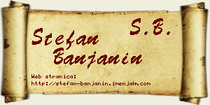 Stefan Banjanin vizit kartica